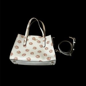 COACH Rose Print Charlie 28 Small Satchel